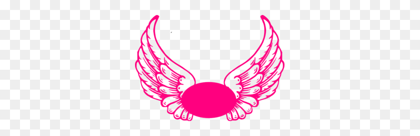 299x213 Hot Pink Guardian Angel Wings Clip Art - Praying Angel Clipart