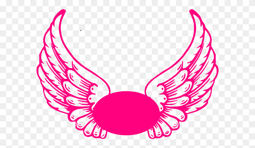 600x428 Ярко-Розовые Крылья Ангела-Хранителя Картинки - Клипарт Изображения С Крыльями Ангела