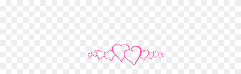 298x198 Hot Pink Heart Border Clip Art - Clipart Hearts Borders