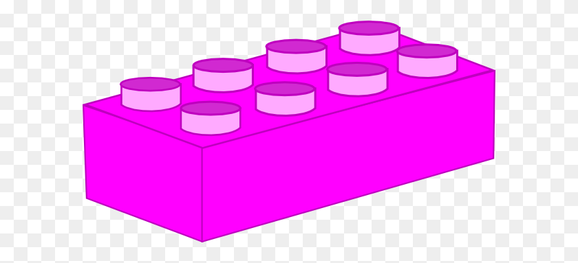 600x323 Hot Pink Lego Brick Clip Art - Lego Clipart PNG