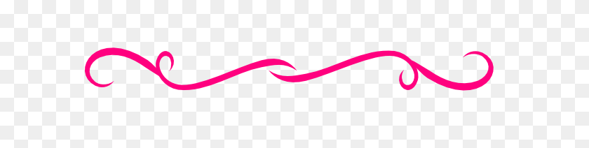 600x152 Hot Pink Line Clip Art - Pink PNG