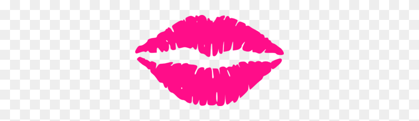 298x183 Hot Pink Lips Clip Art - Pink Lips Clipart