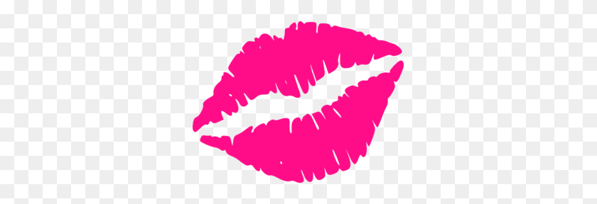 297x228 Hot Pink Lips Clip Art - Pink Lips PNG