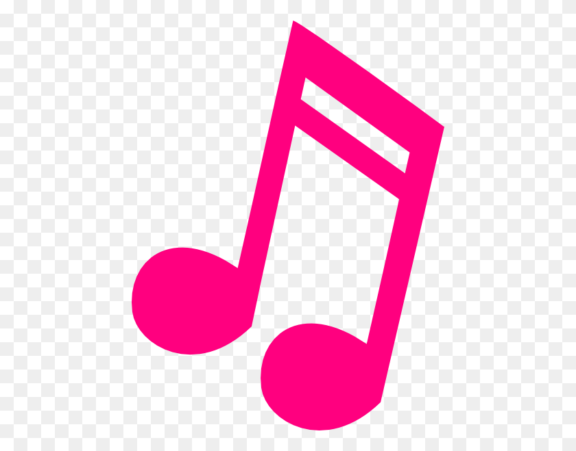 456x599 Ярко-Розовый Музыкальная Нота Картинки - Музыкальная Нота Клипарт Png