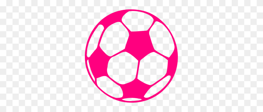 297x299 Hot Pink Soccer Ball Clip Art - T Ball Clip Art