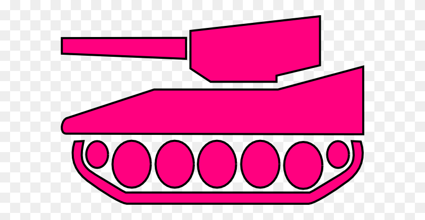 600x374 Ярко-Розовый Танк Картинки - Армейский Танк Клипарт