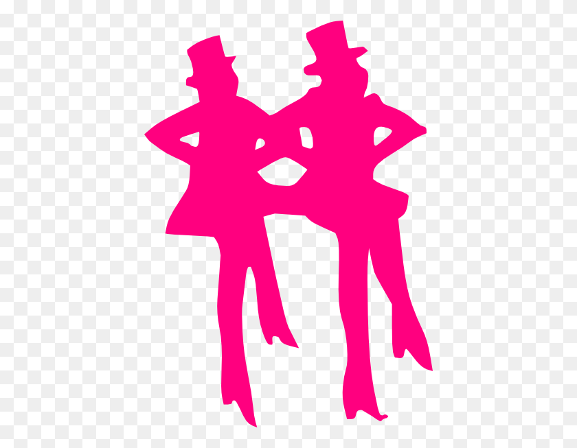 420x593 Hot Pink Tap Dancers Clip Art - Tap Clipart