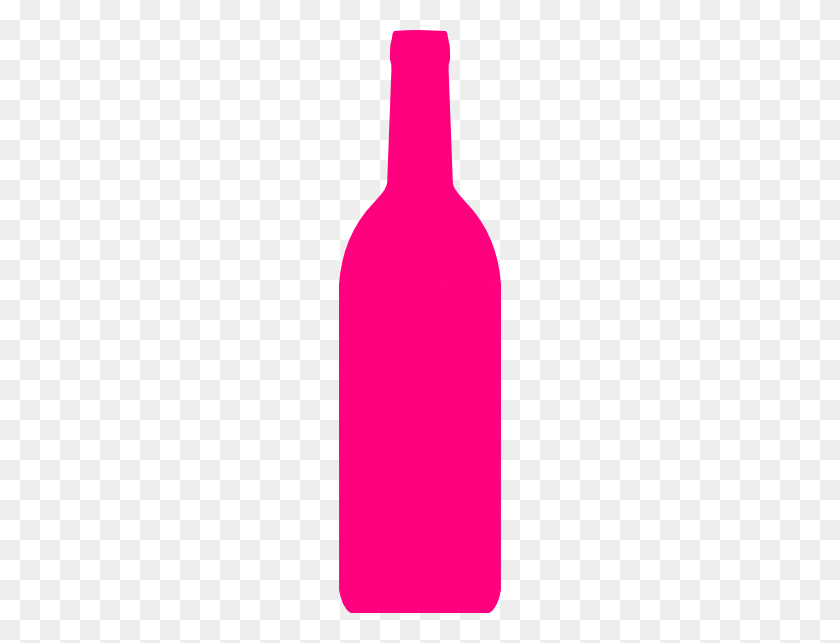 162x583 Hot Pink Wine Bottle Clip Art - Wine Bottle Image Clipart
