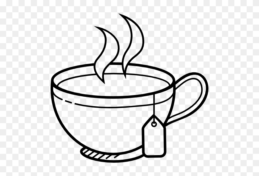512x512 Png Горячий Чай Черный И Белый Прозрачный Горячий Чай Черный И Белый Клипарт