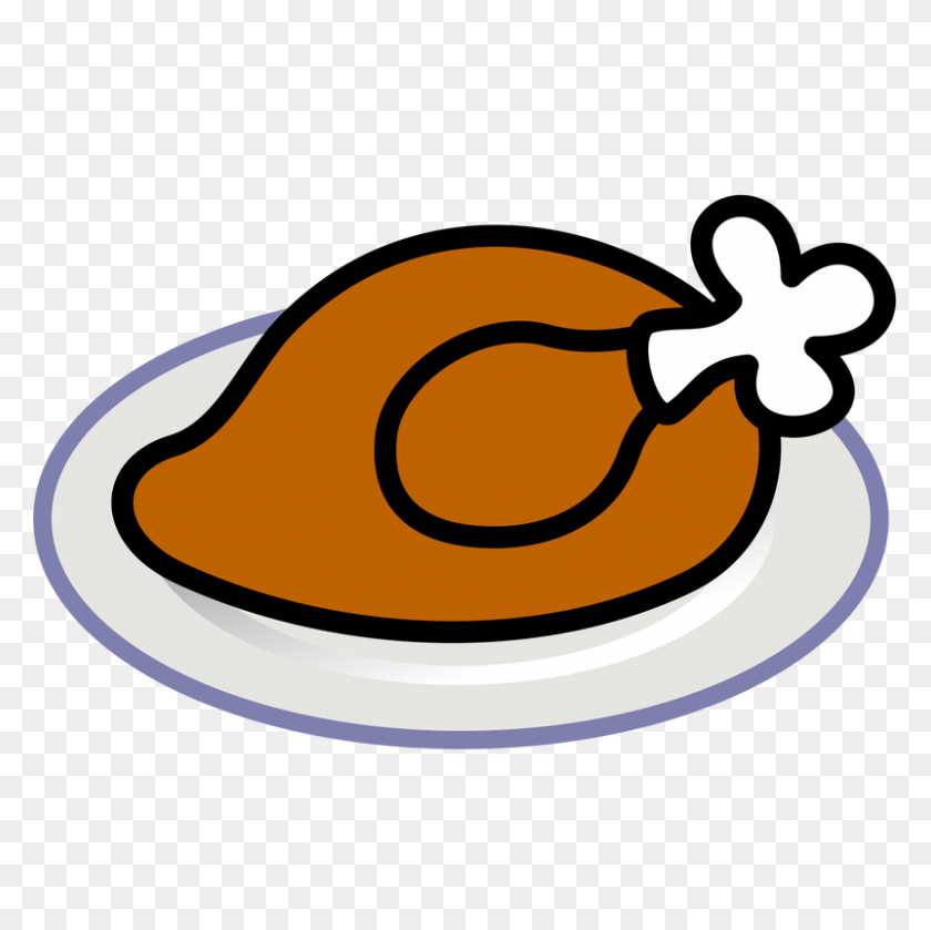 801x800 Hot Thanksgiving Turkey Clip Art - Turkey Food Clipart