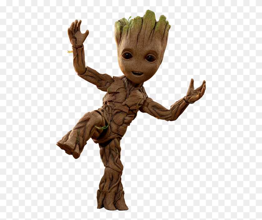 480x645 Hot Toys Groot Life Size Figure Guardians Of The Galaxy Clip Art - Baby Groot Clip Art