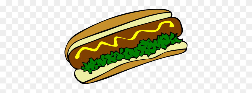 410x252 Hotdog And Hamburger Clipart - Sauce Clipart