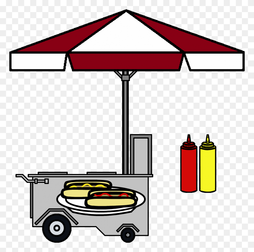 1062x1055 Hotdog Cart,ketchup And Mustard - Hot Dog Clipart PNG