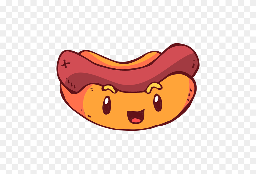 512x512 Hotdog Character Cartoon - Hot Dog PNG