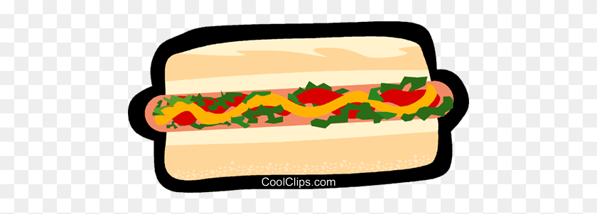 480x242 Hotdog, Comida Rápida Livre De Direitos Vetores Clipart - Hotdogs Clipart