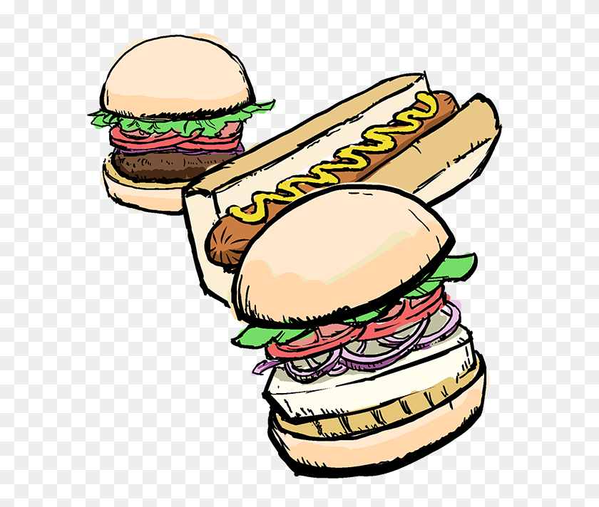 600x652 Hotdogsandhamburgs Concord Food Co Op - Burger Patty Clipart