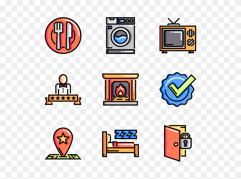 600x564 Hotel Icons - Bed Clipart PNG