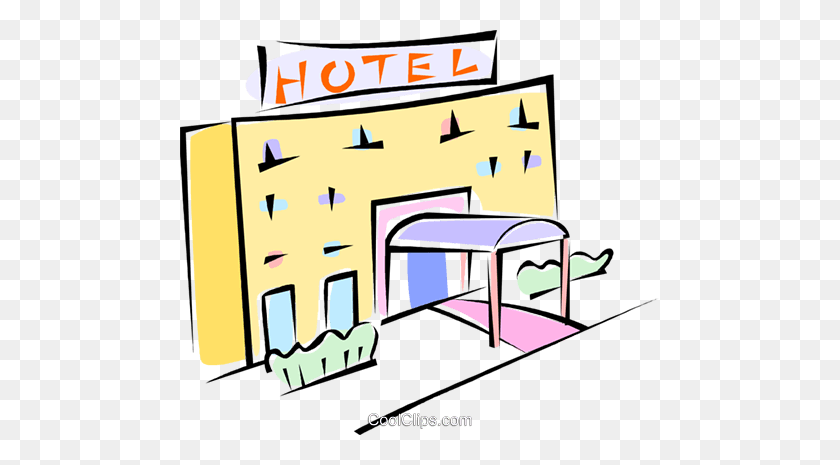 480x405 Hotel Royalty Free Vector Clipart Ilustración - Clipart Hotel