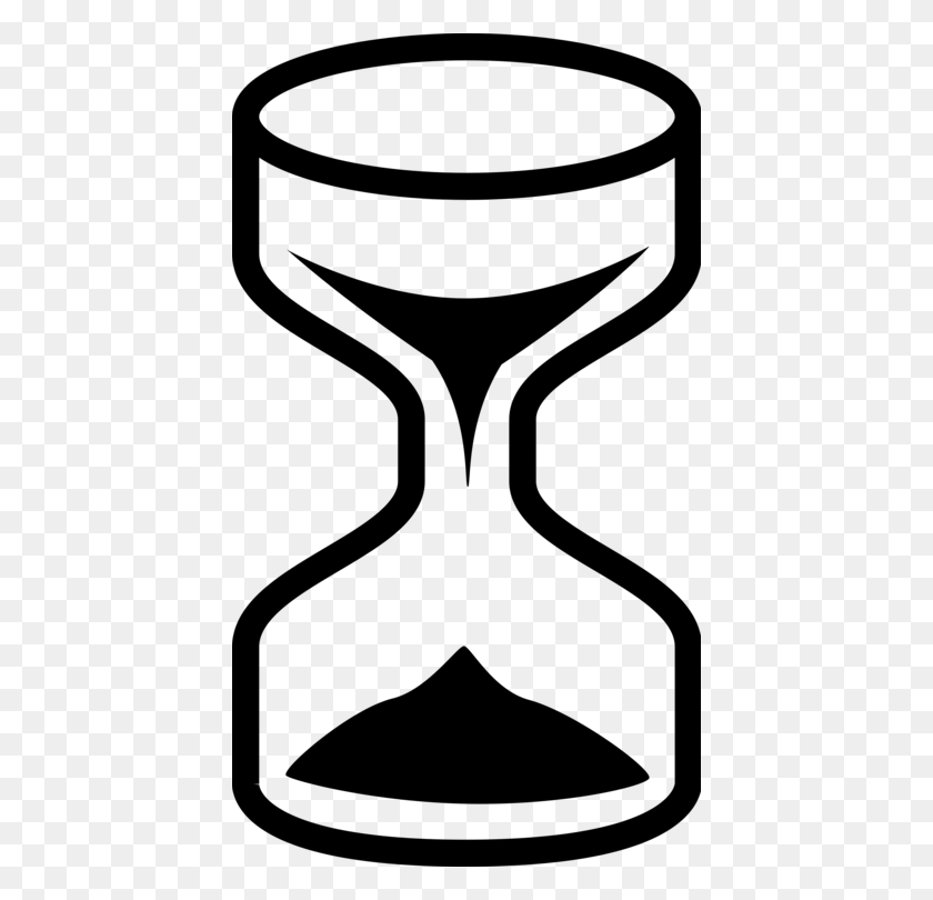 422x750 Hourglass Black And White Time Download Drawing - Sand Timer Clipart