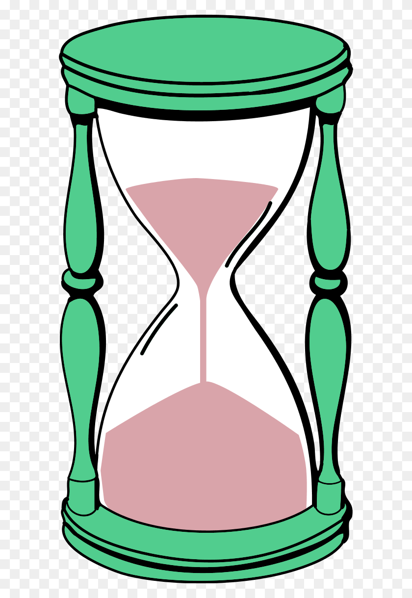 600x1159 Hourglass With Sand Vector Clip Art - Sand Clipart