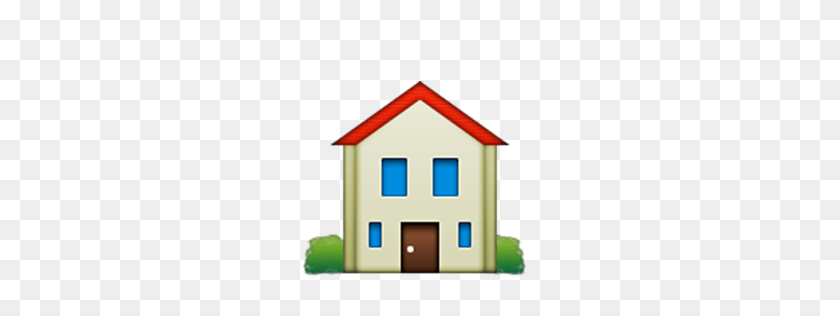 256x256 Emoji House Building Для Facebook, Электронная Почта Sms Id Emoji - House Emoji Png