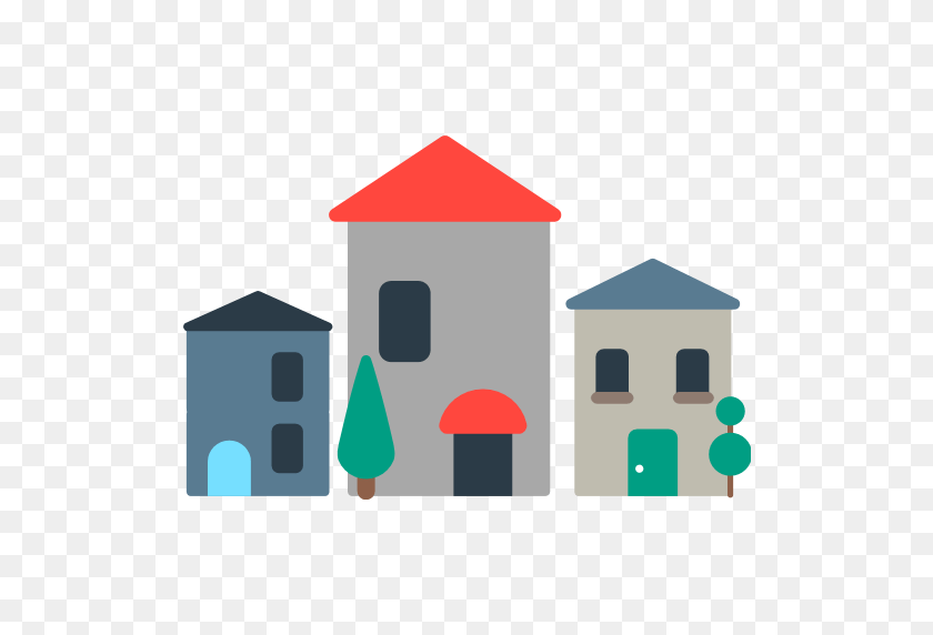512x512 House Buildings Emoji For Facebook, Email Sms Id - House Emoji PNG