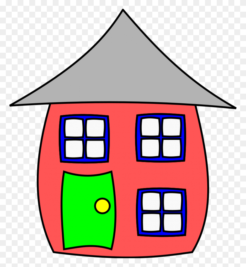 823x900 House Cartoon Png Clip Arts For Web - Comic PNG