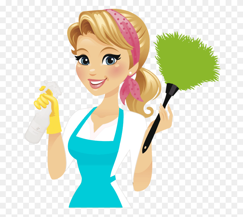 684x689 House Cleaning, Maid Service - Girl Washing Dishes Clipart