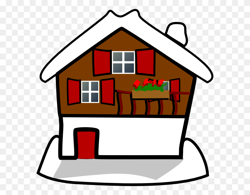 594x596 House Clip Art - Small House Clipart