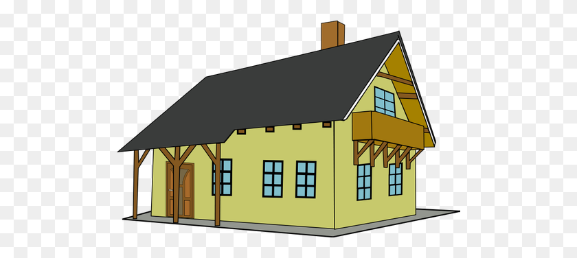 500x316 House Clip Art Vector - Outline Of House Clipart