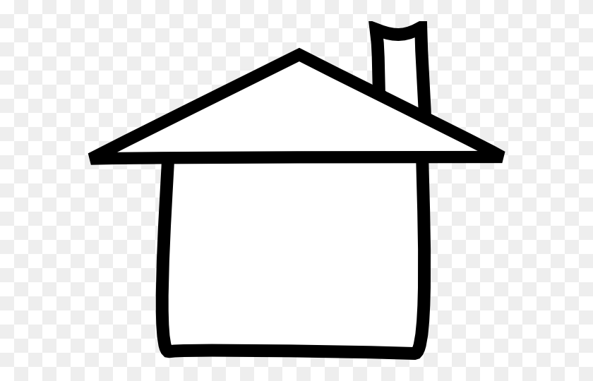 600x480 House Clipart Black And White - Row Of Houses Clipart