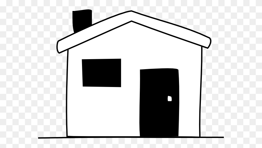 600x413 Casa Clipart Blanco Y Negro - Tiny House Clipart