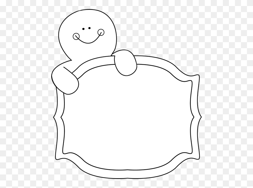 500x565 House Clipart Gingerbread Man - House Outline Clipart