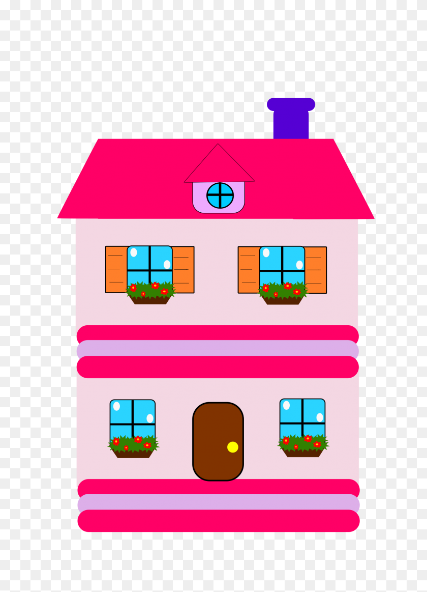 1697x2400 House Clipart No Background Of Cartoon Houses Winging - House Clipart No Background