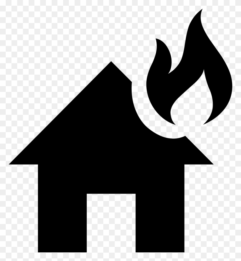 900x980 House Fire Png Icon Free Download - Fire Icon PNG