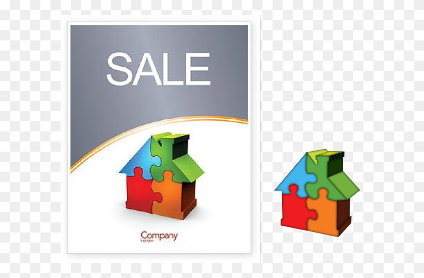 600x490 Дом Для Продажи Картинки - Проданный Знак Клипарт