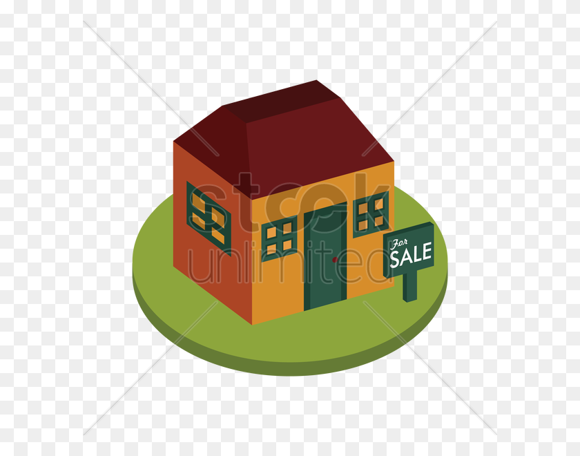 600x600 House For Sale Vector Image - House For Sale Clipart