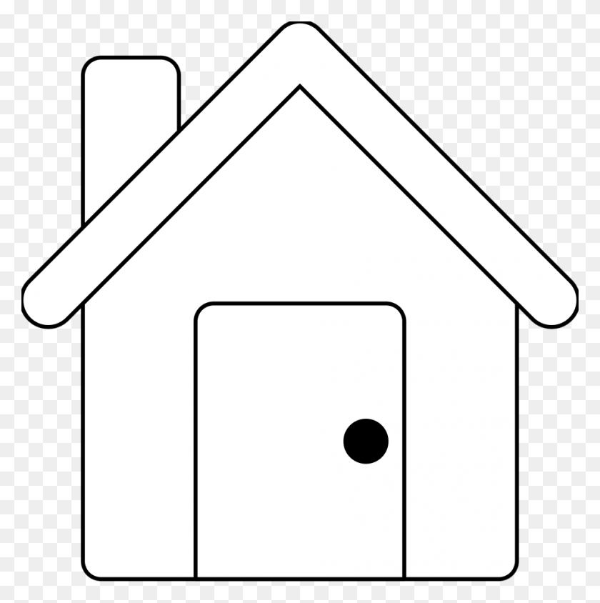 958x963 House Free Stock Photo Illustration Of A House - Village Clipart Black And White