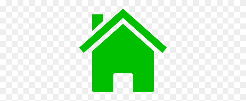 300x284 House Icon Green Png Clip Arts For Web - House Icon PNG