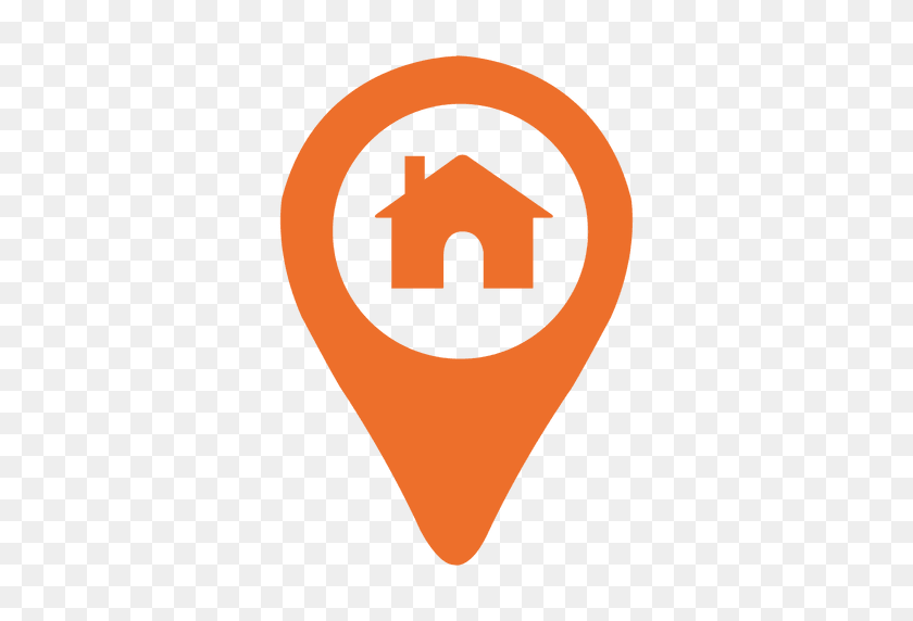 512x512 House Location Marker Icon - Marker PNG