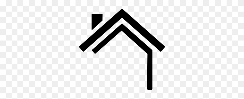 298x282 House Logo Free Clipart, House Logo Clip Art - Sky Clipart Black And White