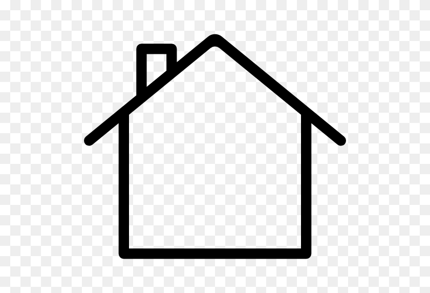 512x512 House Outline - House Outline PNG