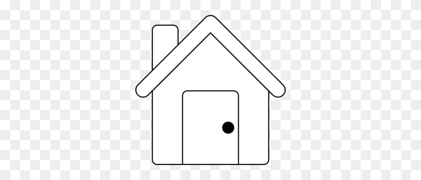300x300 House Outline Clip Art - Simple House Clipart