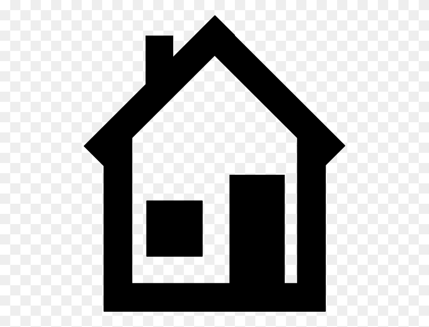 512x582 House Outline Clipart - House Outline PNG
