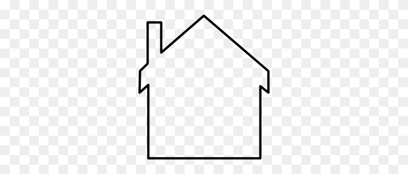 270x299 House Outline Clipart Black And White - Outline Of House Clipart