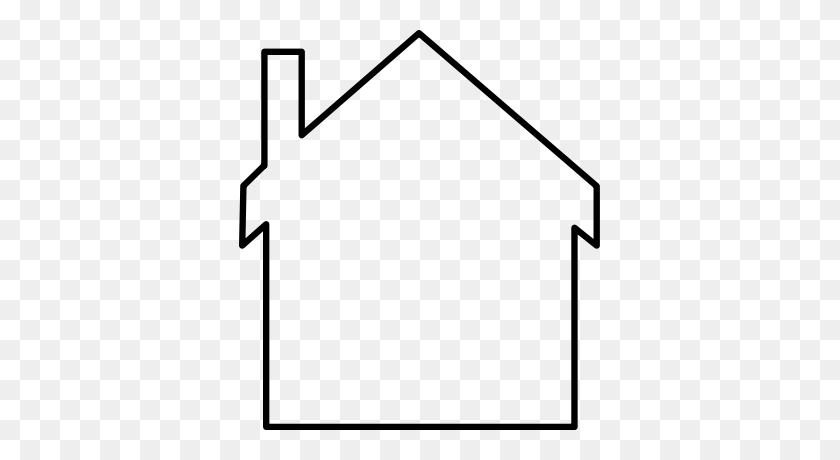 361x400 House Outline Clipart Black And White - White House Clipart Black And White