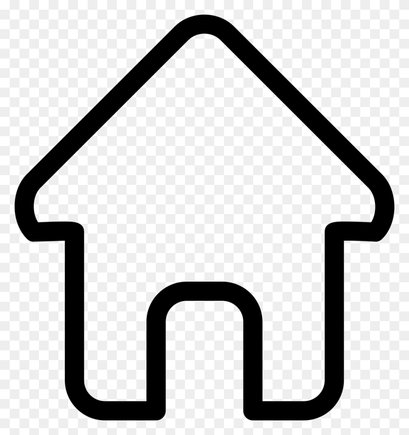 916x980 House Outline Png Icon Free Download - Gingerbread House Clipart Black And White