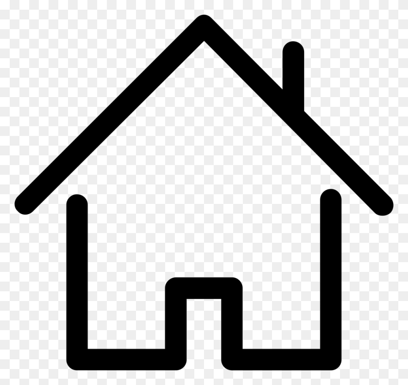 980x922 House Outline Png Icon Free Download - Line Clipart PNG