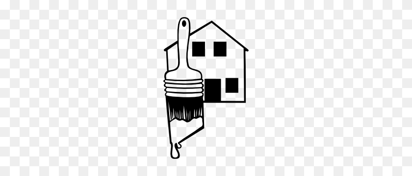 300x300 House Painter Sticker - Painter Clipart Black And White