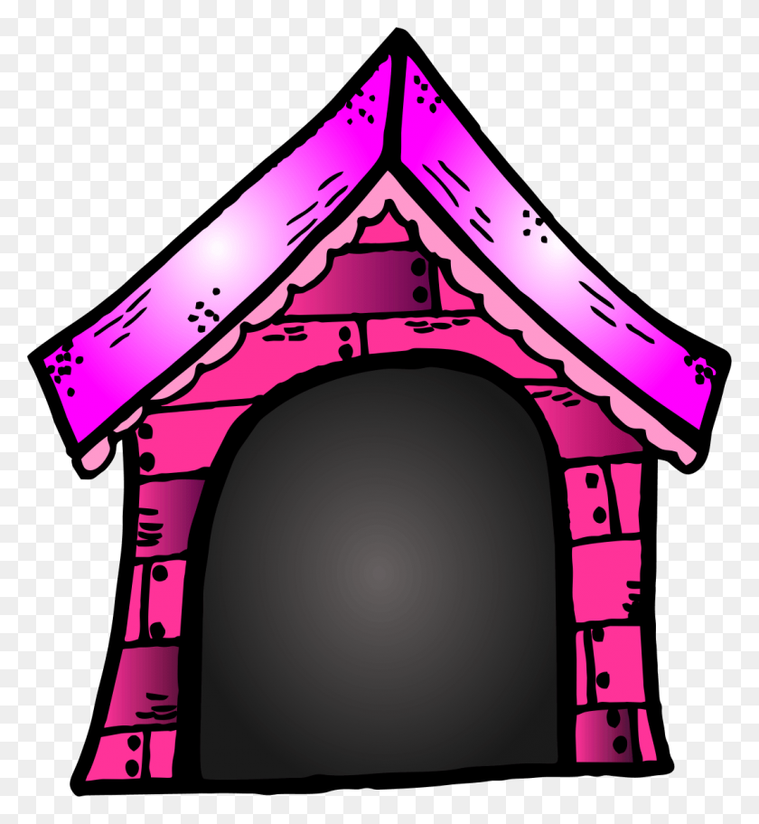 1076x1174 House Pink Cliparts - Dog House Clipart